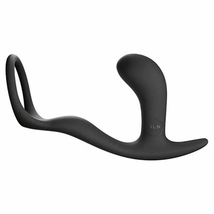Fun Factory Bootie Ring Slate – Silikoninis palaikomasis žiedas ir analinis kaištis 6,5 cm