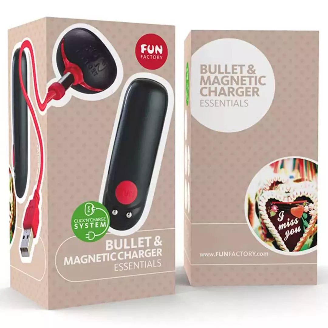 Fun Factory Bullet Black įkraunamas vibracinis mini masažuoklis