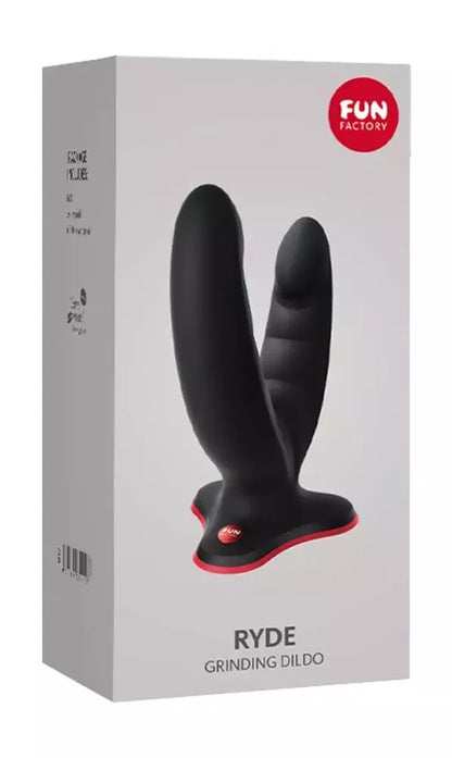 Fun Factory Ryde Black lankstus dvigubas silikoninis modelis 12,3/10 cm
