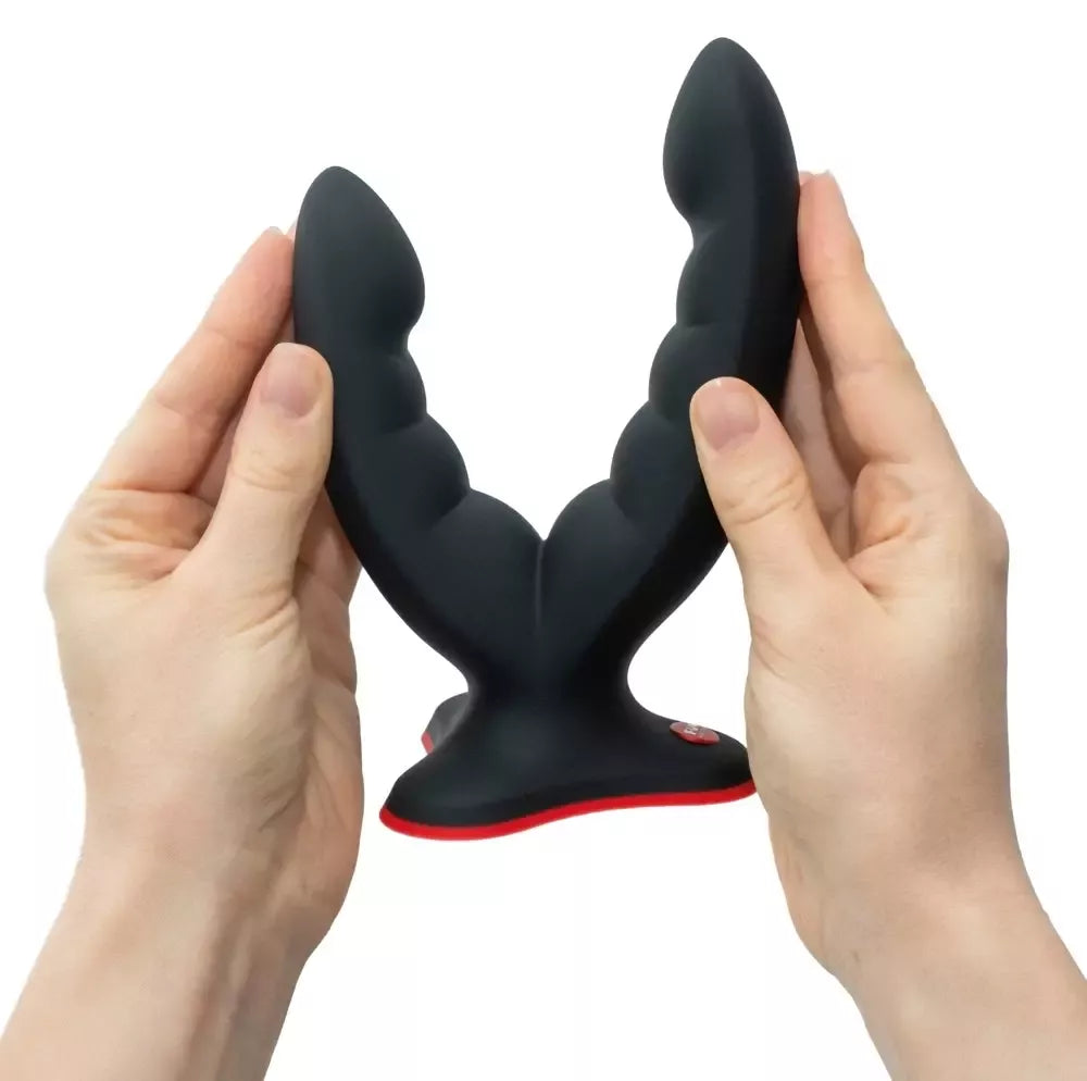 Fun Factory Ryde Black lankstus dvigubas silikoninis modelis 12,3/10 cm