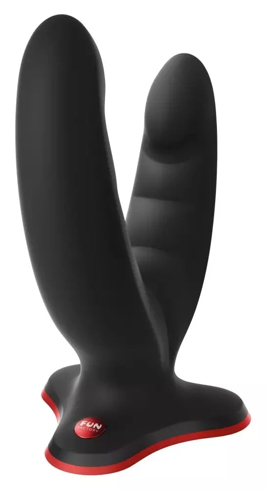 Fun Factory Ryde Black lankstus dvigubas silikoninis modelis 12,3/10 cm