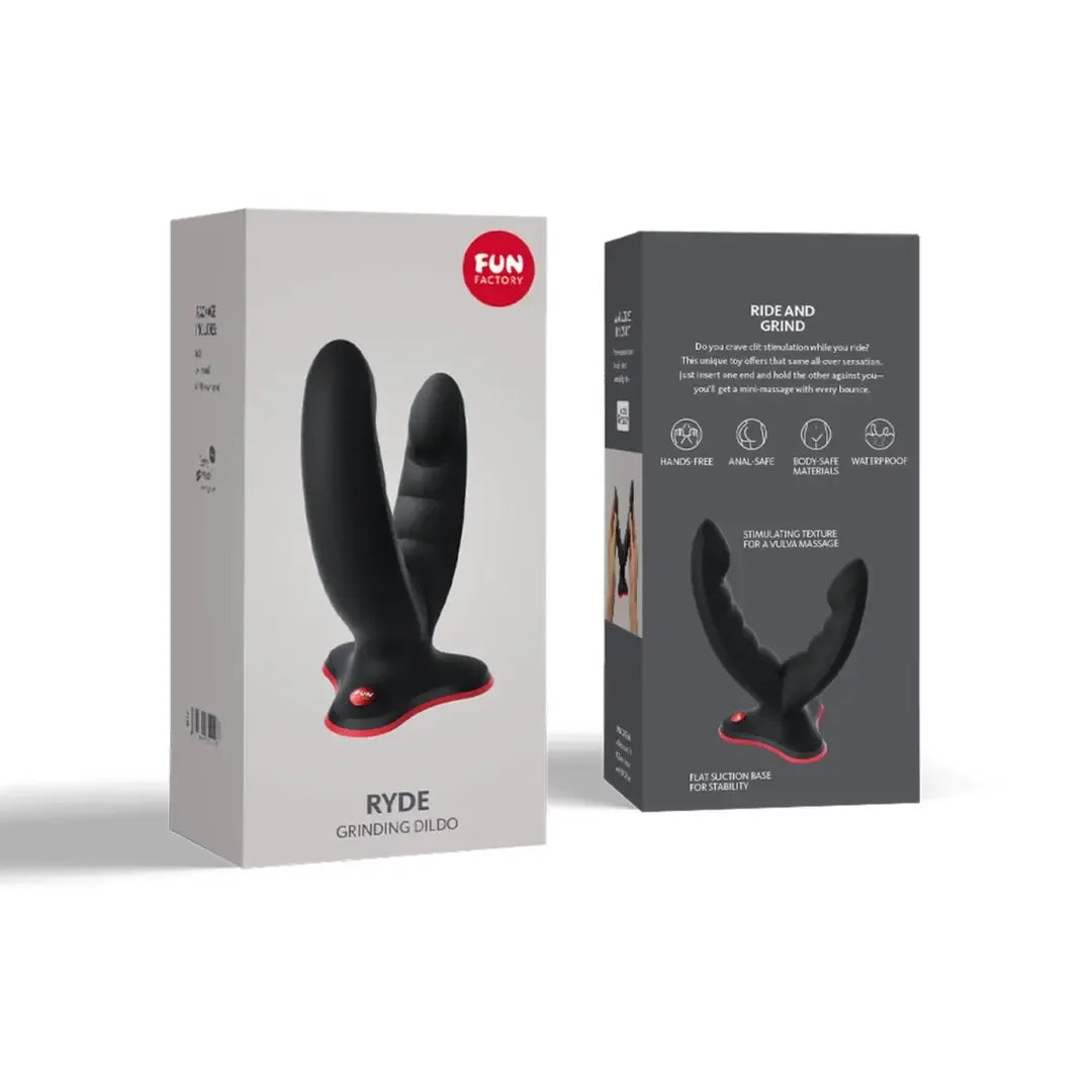 Fun Factory Ryde Black universalus silikoninis intymus prietaisas 12,3 cm