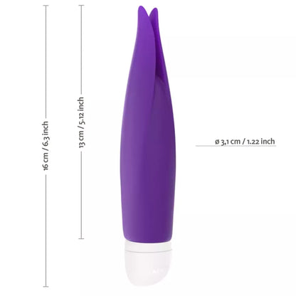 Fun Factory Volita Violet mini vibratorius – kompaktiškas, vandeniui atsparus, veikiantis su baterijomis