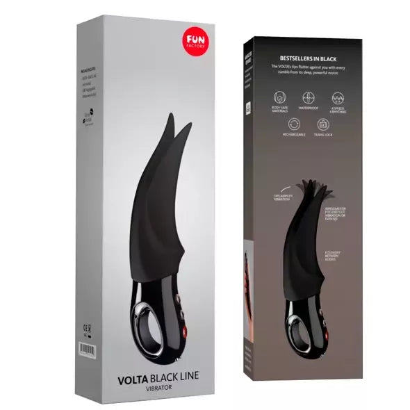 Fun Factory Volta G5 Black – dvigubo antgalio vibruojanti sistema, atspari vandeniui, 19 cm