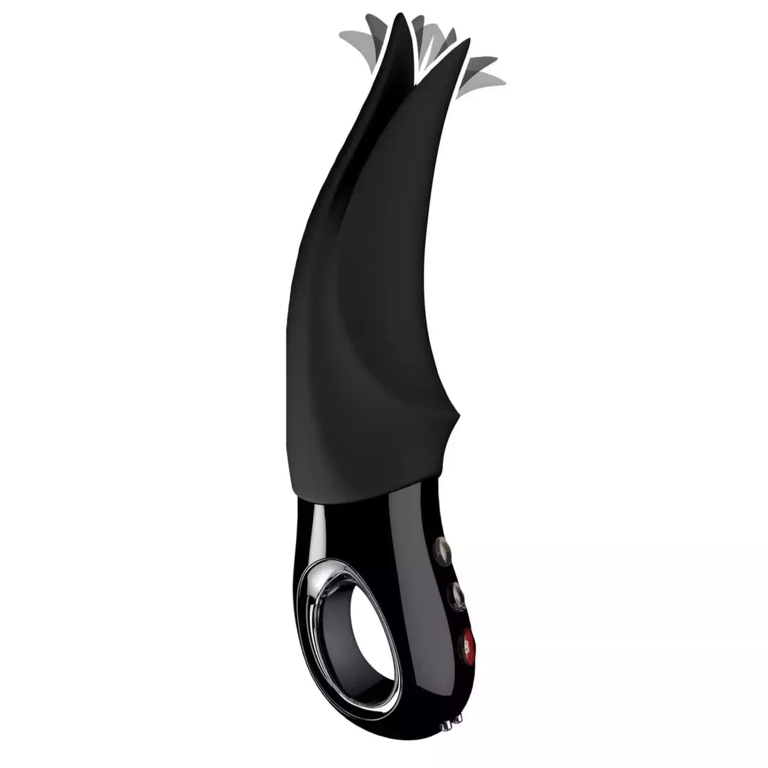 Fun Factory Volta G5 Black – dvigubo antgalio vibruojanti sistema, atspari vandeniui, 19 cm