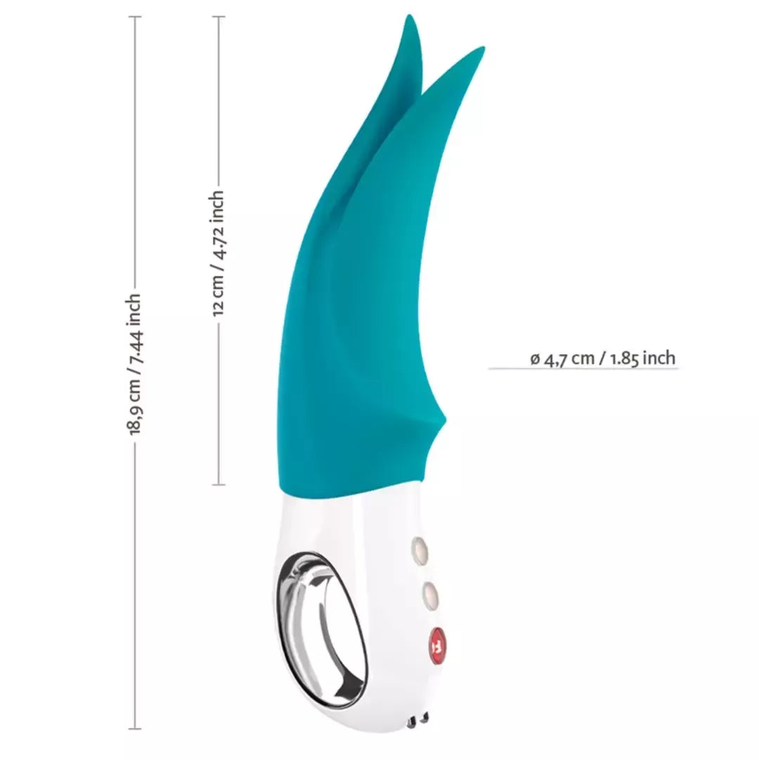 Fun Factory Volta G5 Petrol išorinis vibratorius su dinamiškais antgaliais 18,9 cm