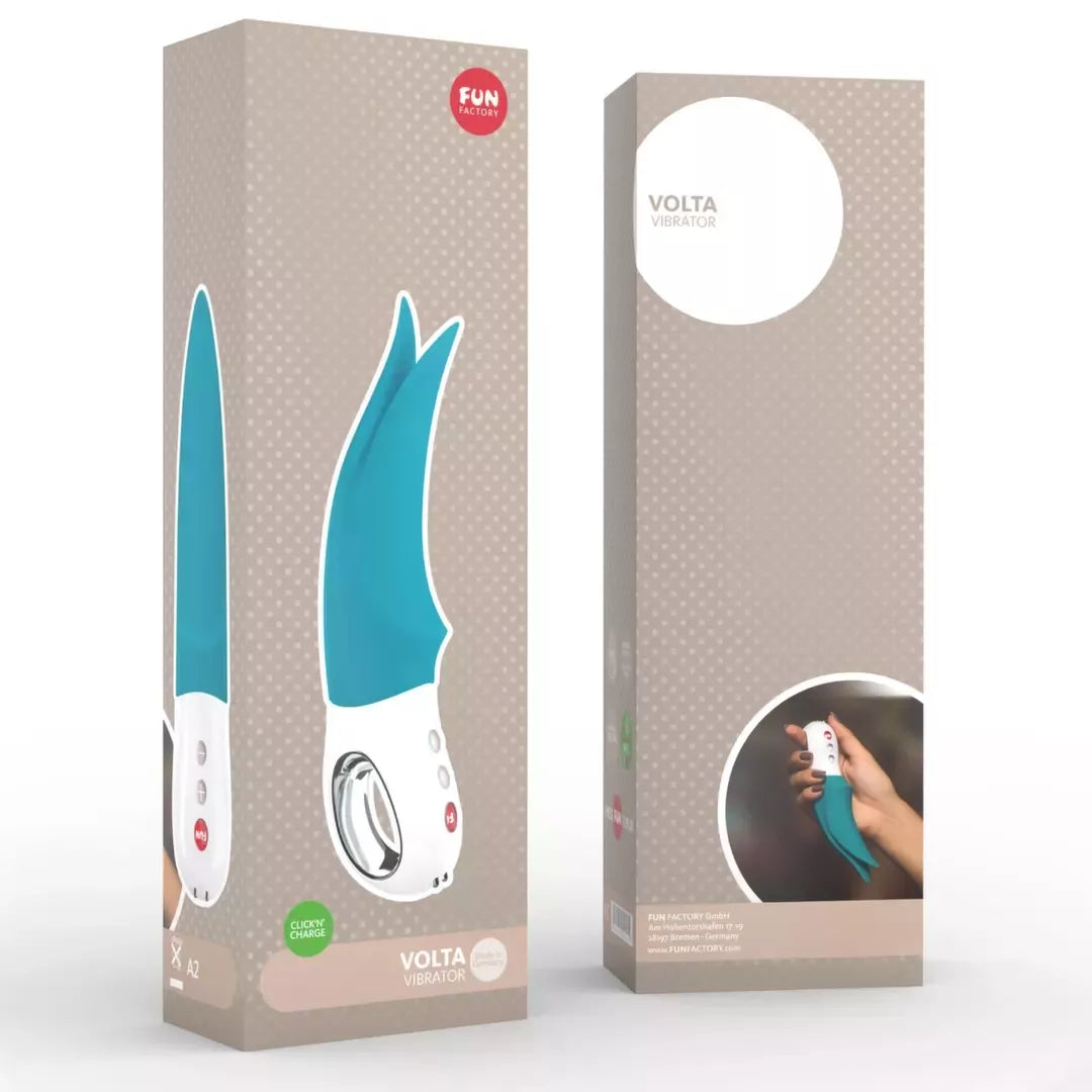 Fun Factory Volta G5 Petrol išorinis vibratorius su dinamiškais antgaliais 18,9 cm
