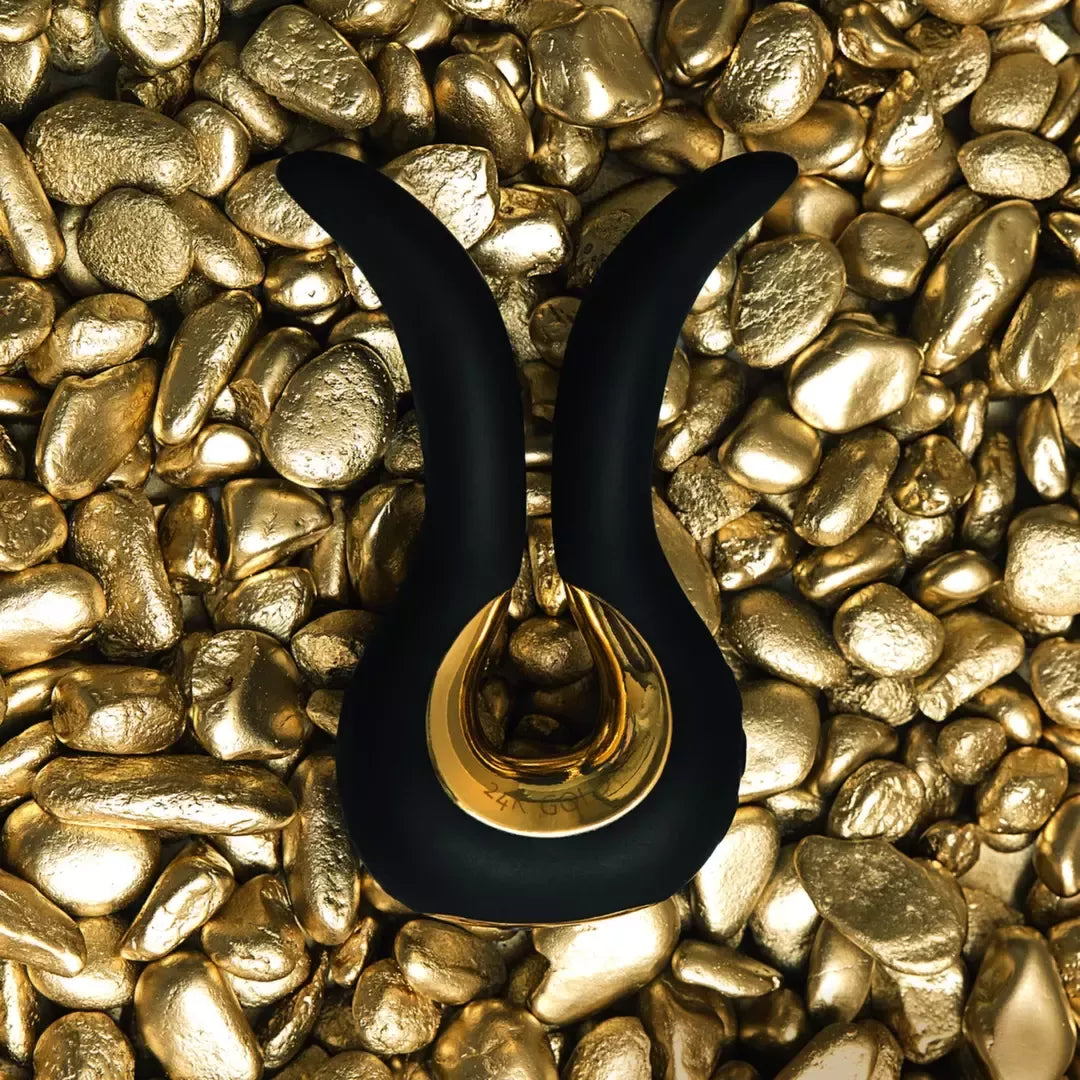 FunToys Gvibe Mini Gold – kompaktiškas dviejų varikliukų intymus prietaisas