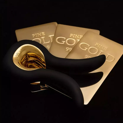 FunToys Gvibe Mini Gold – kompaktiškas dviejų varikliukų intymus prietaisas