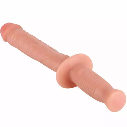 GET REAL The Manhandler 38 cm anatominis PVC vibrotrenažeris, natūralios spalvos