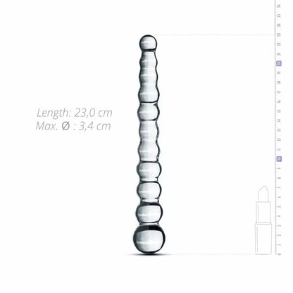 Gildo Glas No. 20 karoliukų formos stiklinis intymus modelis, skaidrus, 18 cm