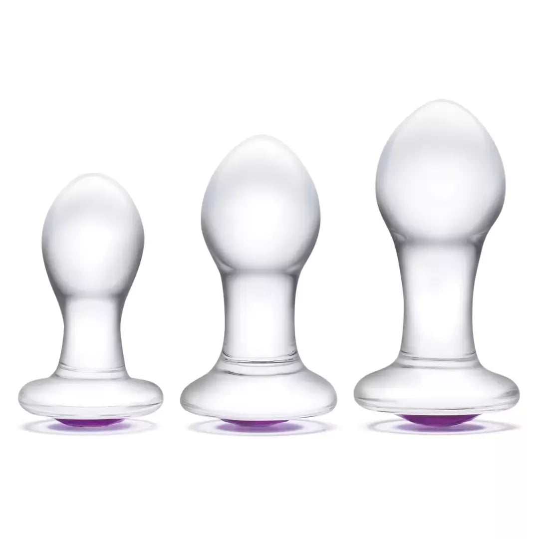 Glas Bling Bling stiklinis analinis treniruočių rinkinys, 3 dalių – įvairių dydžių