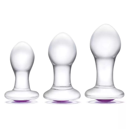 Glas Bling Bling stiklinis analinis treniruočių rinkinys, 3 dalių – įvairių dydžių