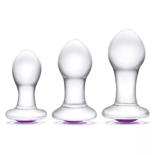 Glas Bling Bling stiklinis analinis treniruočių rinkinys, 3 dalių – įvairių dydžių