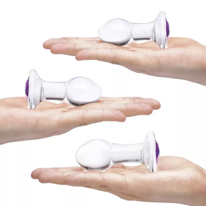 Glas Bling Bling stiklinis analinis treniruočių rinkinys, 3 dalių – įvairių dydžių
