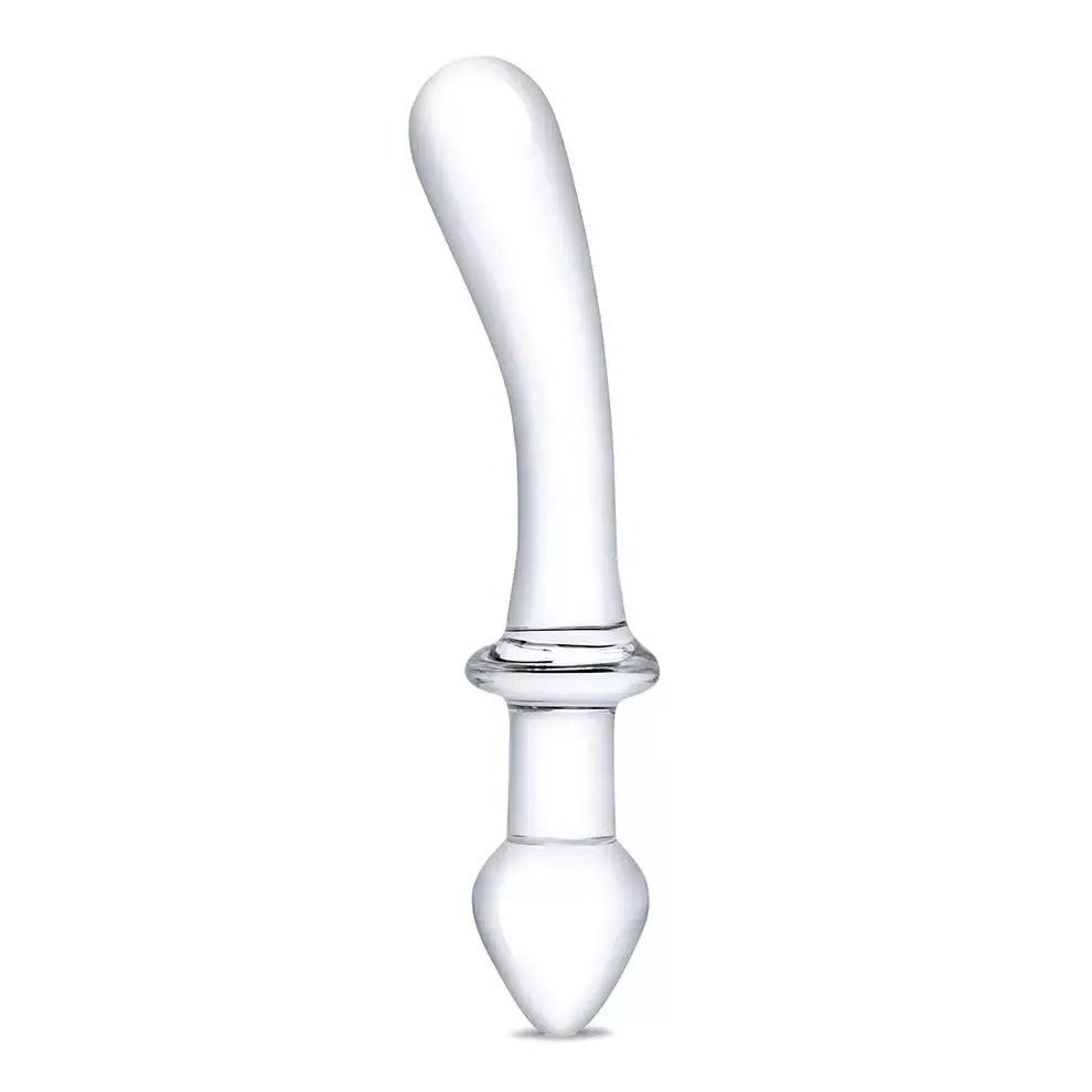 Glas dvipusis lenktas stiklinis modelis 24 cm – dviejų funkcijų, skaidrus