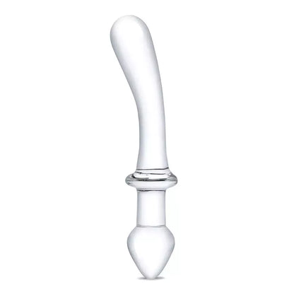 Glas dvipusis lenktas stiklinis modelis 24 cm – dviejų funkcijų, skaidrus