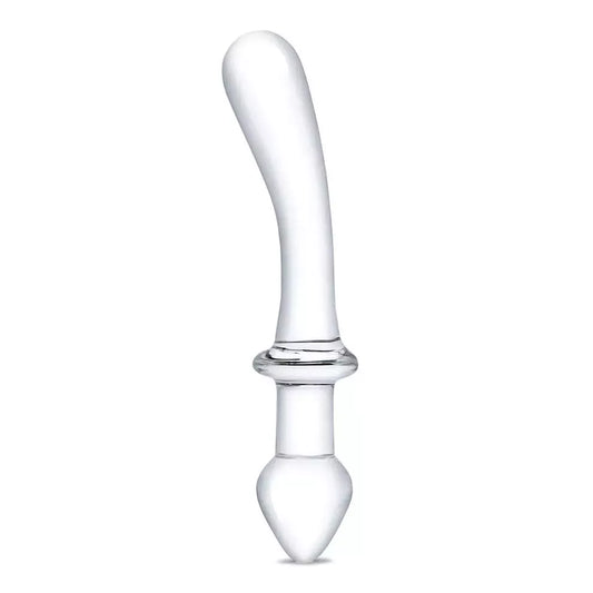 Glas dvipusis lenktas stiklinis modelis 24 cm – dviejų funkcijų, skaidrus
