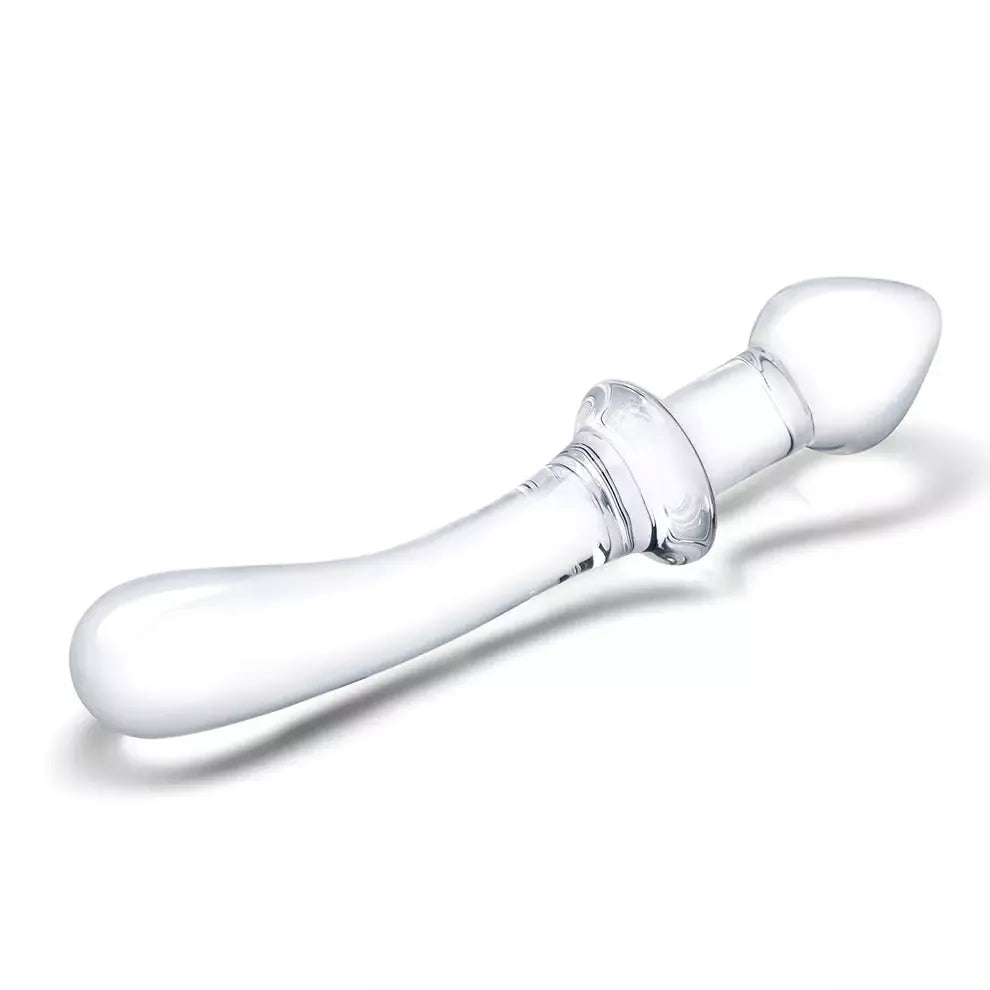 Glas dvipusis lenktas stiklinis modelis 24 cm – dviejų funkcijų, skaidrus