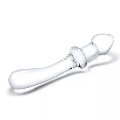 Glas dvipusis lenktas stiklinis modelis 24 cm – dviejų funkcijų, skaidrus