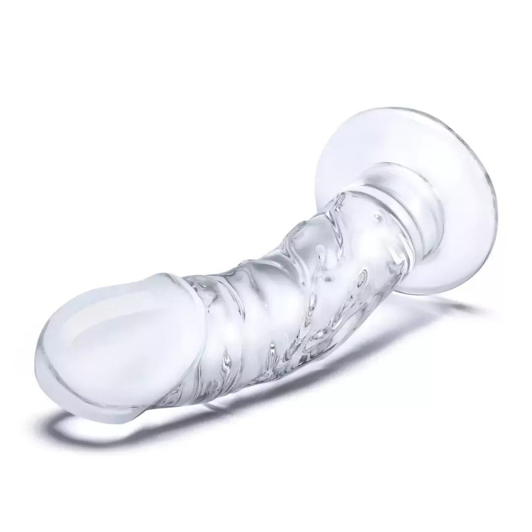 Gläs išlenktas stiklinis modelis su venų detalėmis 18 cm - skaidrus, anatominės formos