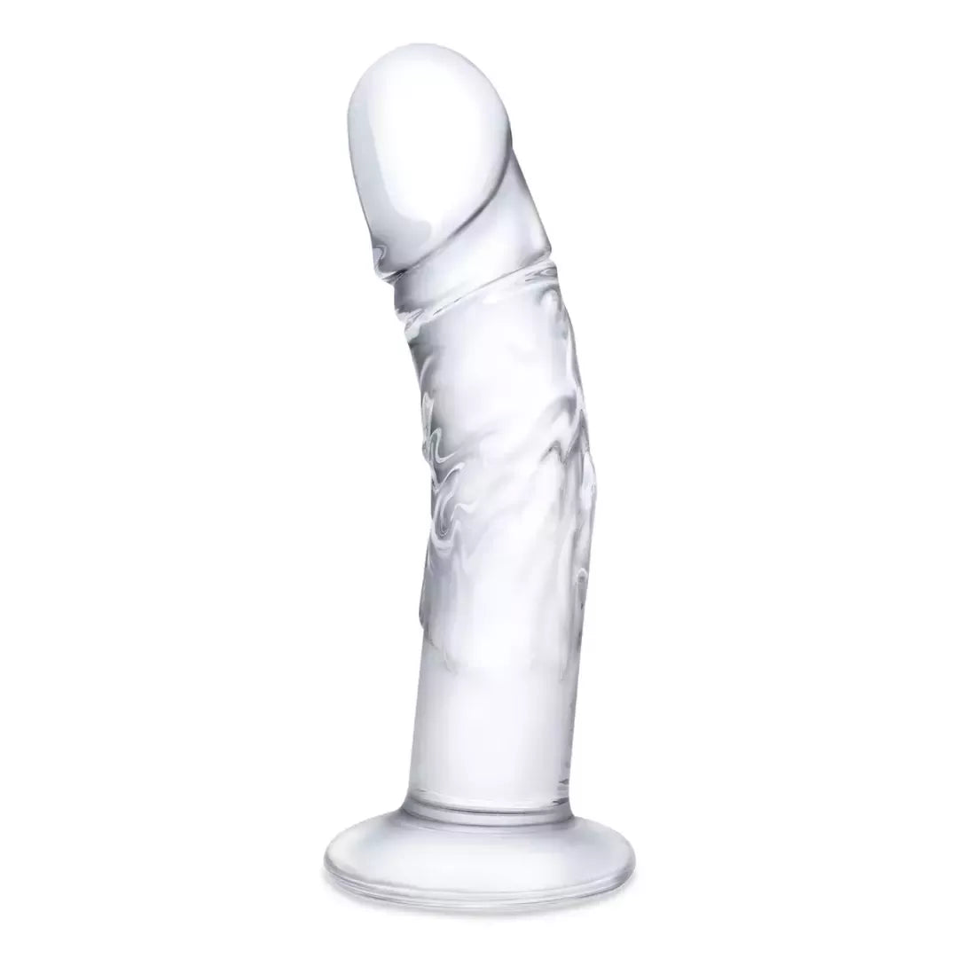 Gläs išlenktas stiklinis modelis su venų detalėmis 18 cm - skaidrus, anatominės formos