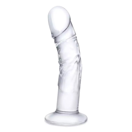 Gläs išlenktas stiklinis modelis su venų detalėmis 18 cm - skaidrus, anatominės formos