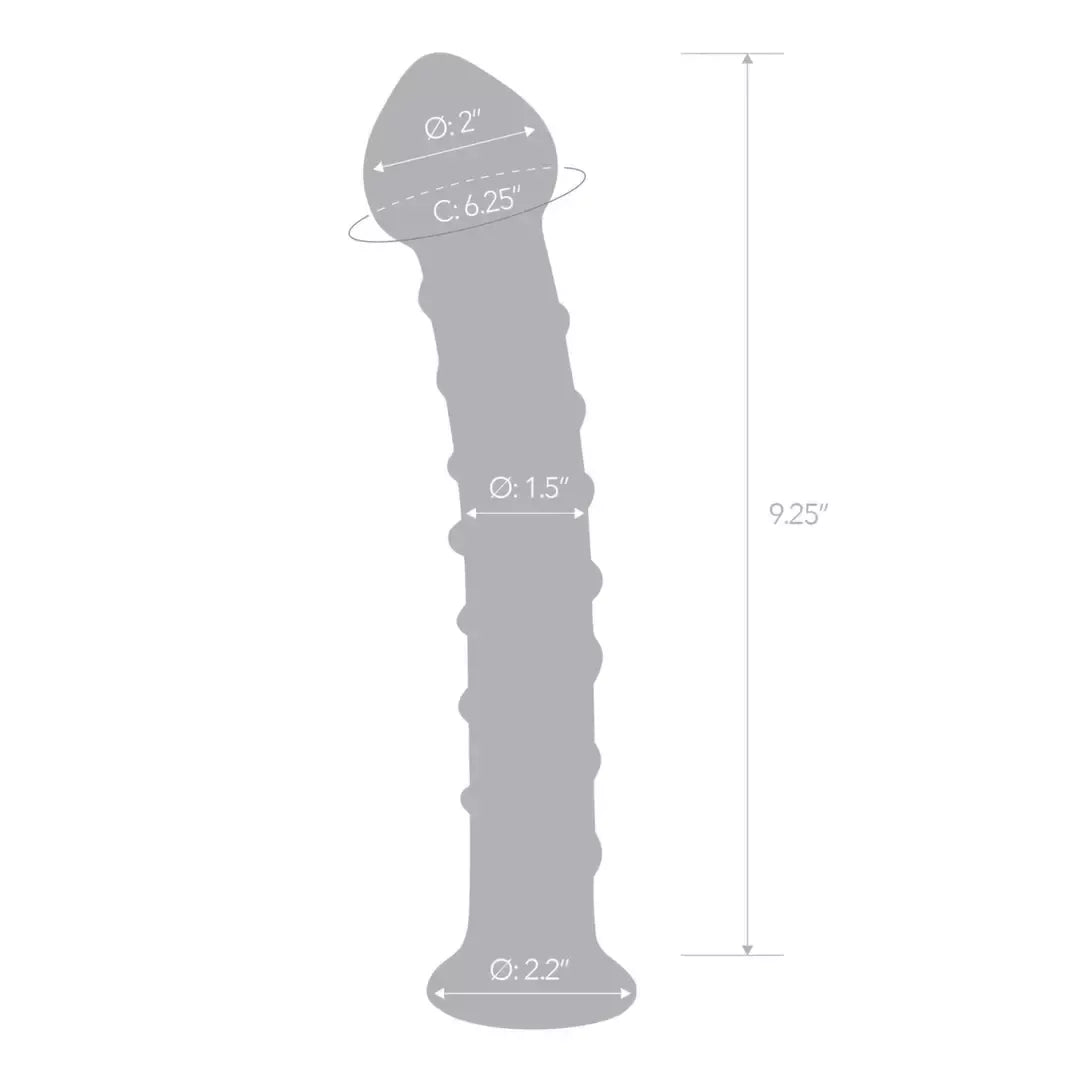 Glas Mr. Swirly stiklinis intymus įrenginys, 25,5 cm, spiralinis korpusas