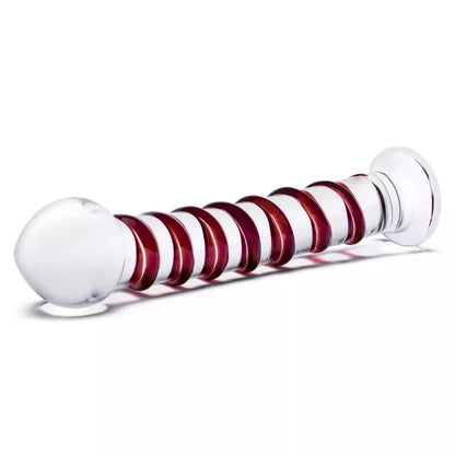 Glas Mr. Swirly stiklinis intymus įrenginys, 25,5 cm, spiralinis korpusas