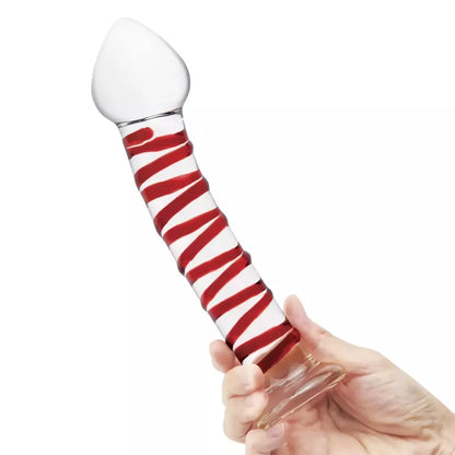 Glas Mr. Swirly stiklinis modelis 20,3 cm – spiralinės tekstūros, išlenktas dizainas