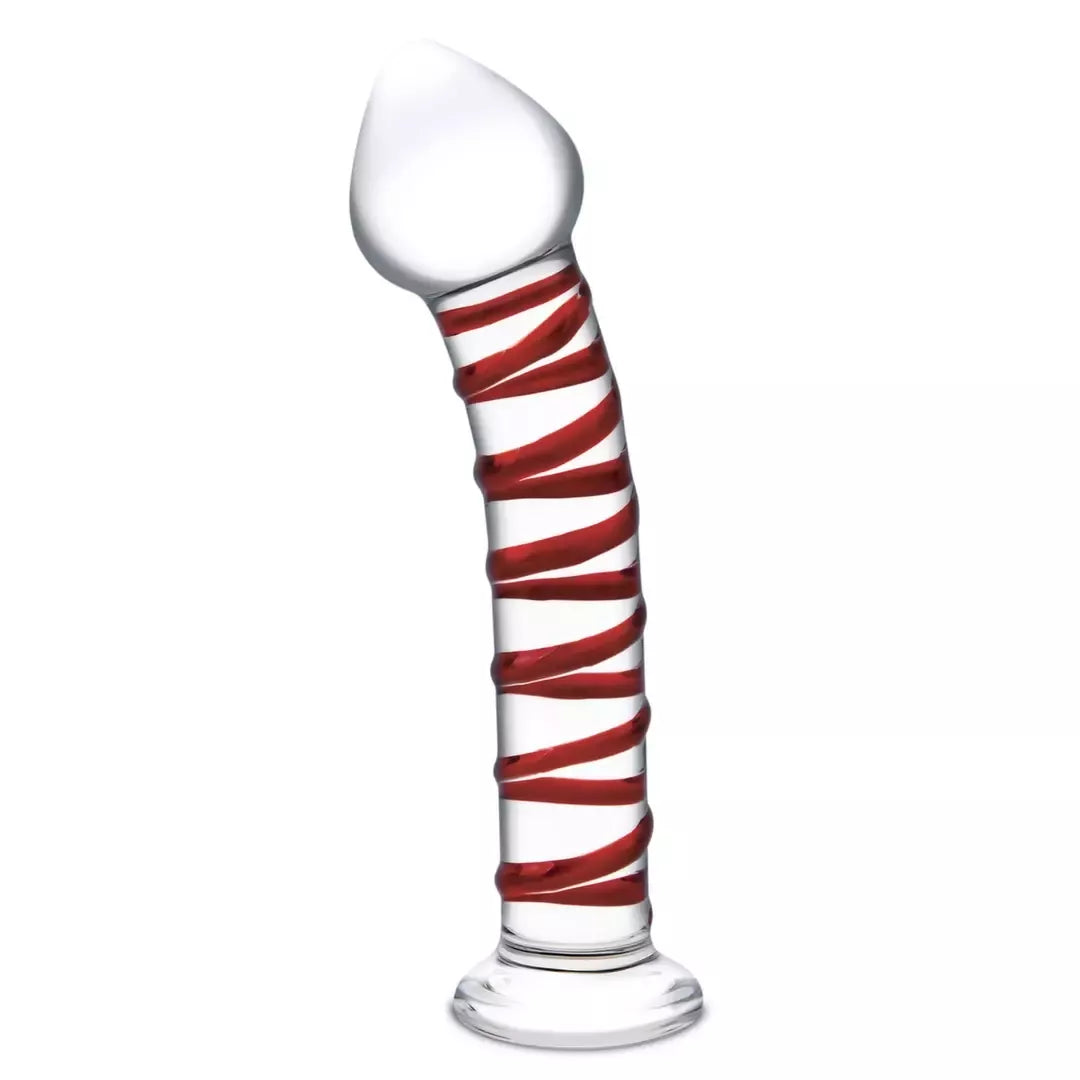 Glas Mr. Swirly stiklinis modelis 20,3 cm – spiralinės tekstūros, išlenktas dizainas