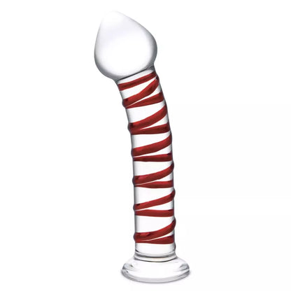 Glas Mr. Swirly stiklinis modelis 20,3 cm – spiralinės tekstūros, išlenktas dizainas