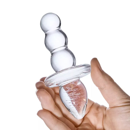 Glas Titus – stiklinis analinis kaištis, skaidrus, 11,5 cm, hipoalerginis