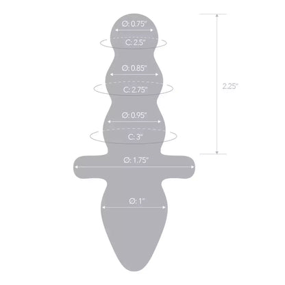Glas Titus – stiklinis analinis kaištis, skaidrus, 11,5 cm, hipoalerginis