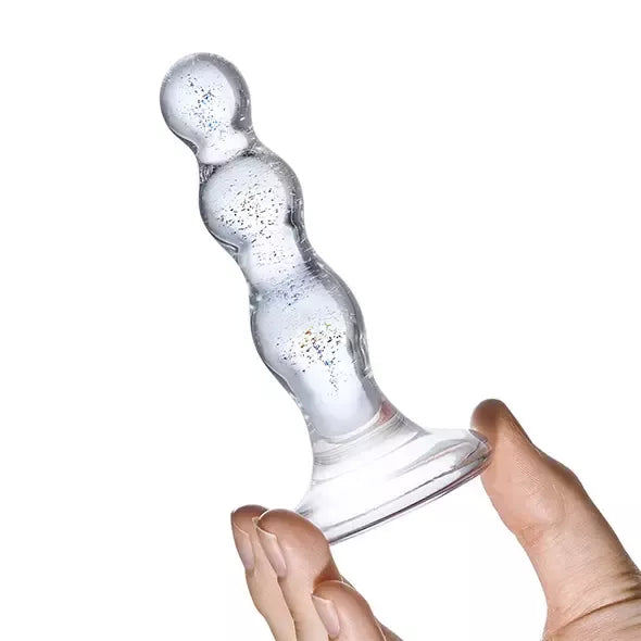 Glas Triple Play stiklinis malonumų modelis, spiralinis dizainas, 10 cm