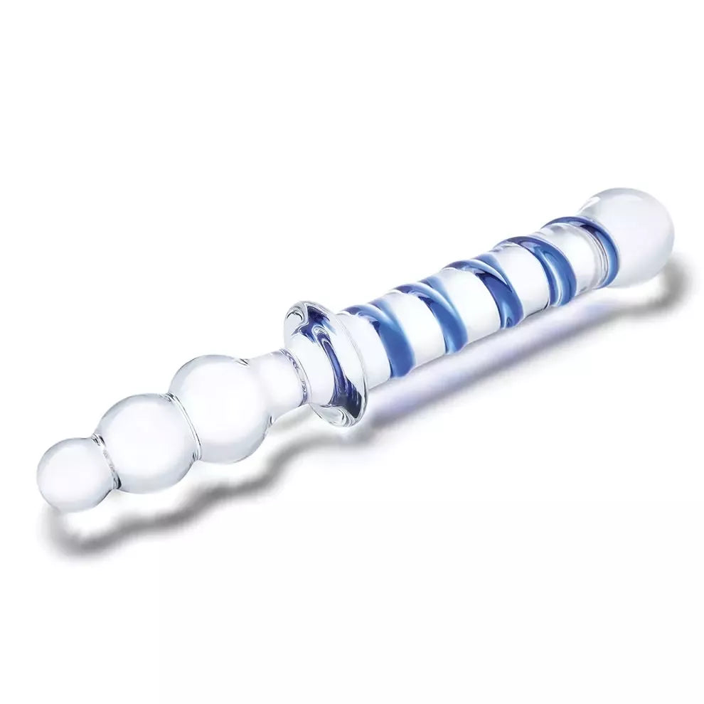 Glas Twister stiklinis dvipusis intymios aplinkos įrenginys, 23,5 cm, skaidrus