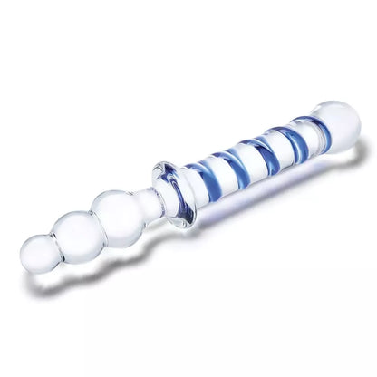 Glas Twister stiklinis dvipusis intymios aplinkos įrenginys, 23,5 cm, skaidrus