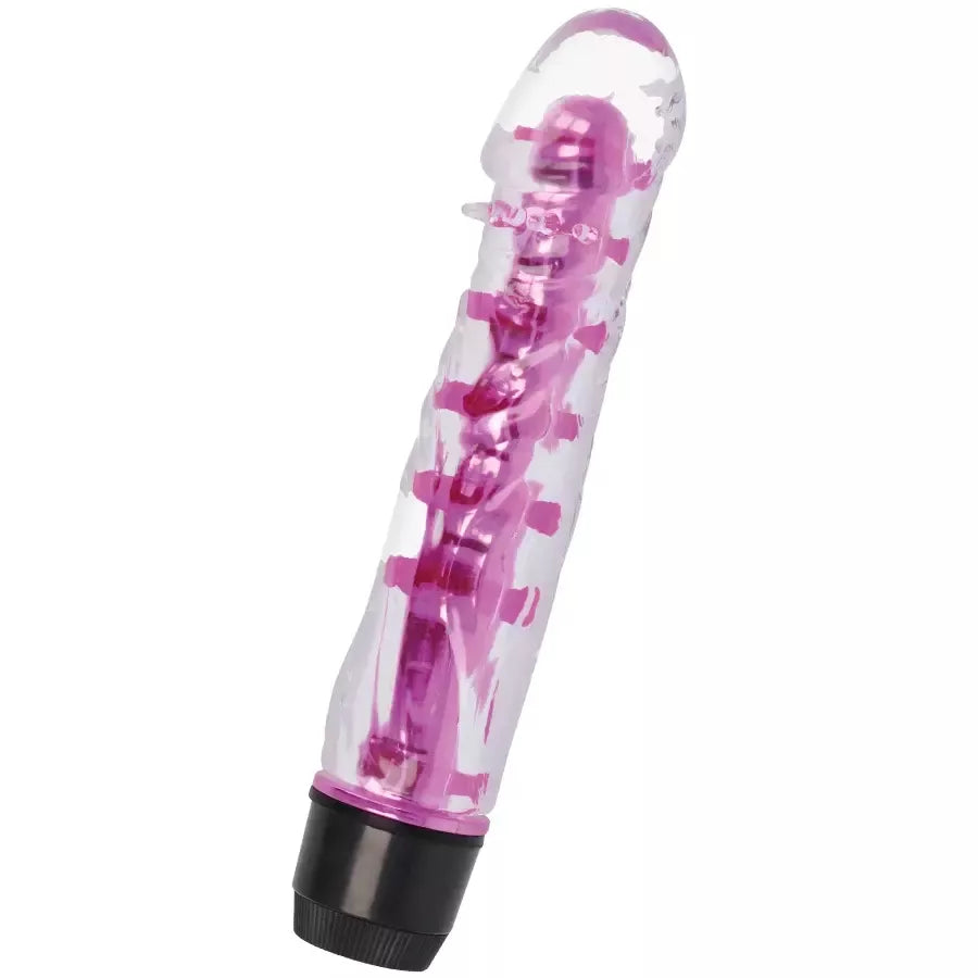Glossy Lenny Pink – TPE vandeniui atsparus intymus prietaisas, 14 cm
