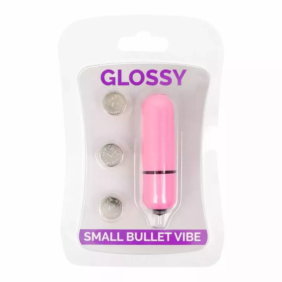 Glossy Small Bullet Vibe Deep Rose ABS kompaktiškas, vandeniui atsparus, 58 mm