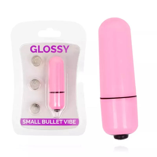 Glossy Small Bullet Vibe Deep Rose ABS kompaktiškas, vandeniui atsparus, 58 mm