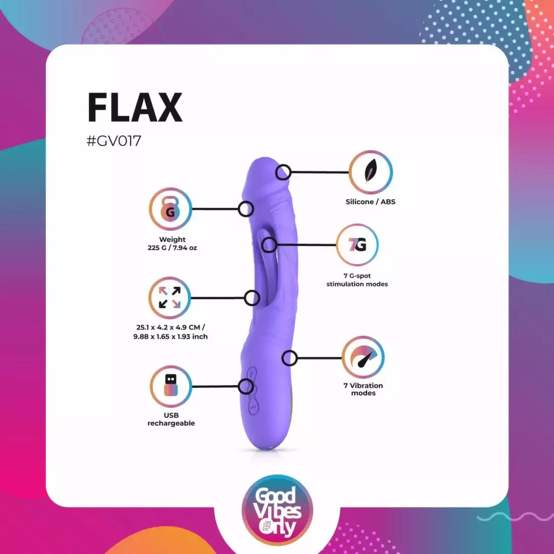 Good Vibes Only Flax Intimate Machine silikoninis 7 režimų G taško vibratorius