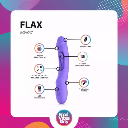 Good Vibes Only Flax Intimate Machine silikoninis 7 režimų G taško vibratorius