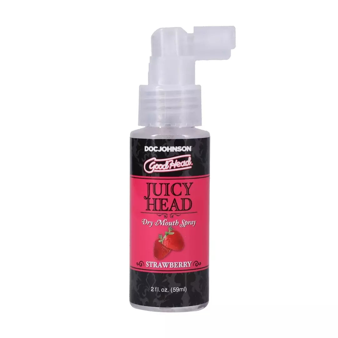 GoodHead Juicy Head braškių skonio burnos drėkinimo purškiklis 60 ml veganiška formulė
