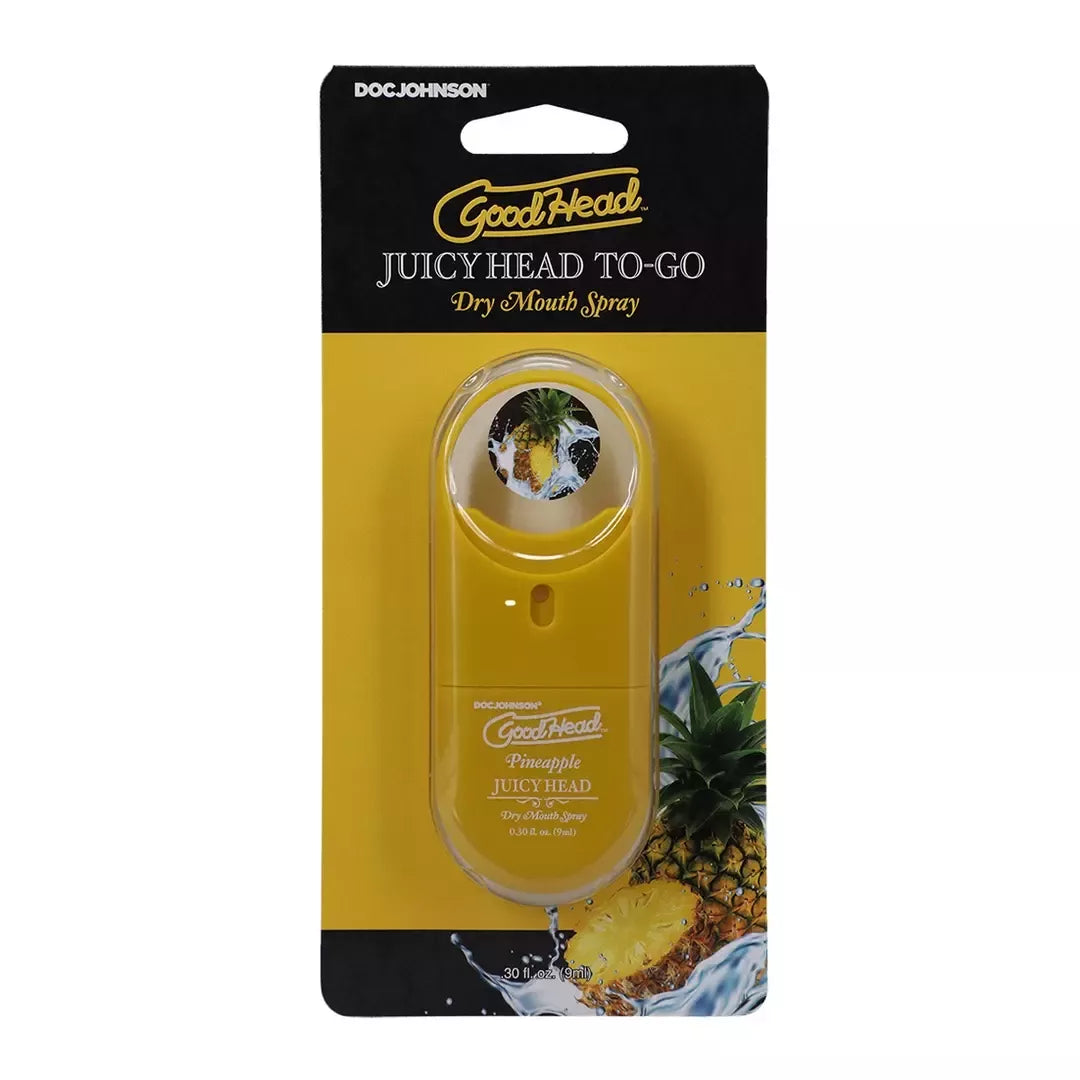 GoodHead Juicy Head burnos drėkinimo purškiklis, ananasų skonio, 9 ml, kelioninis dydis