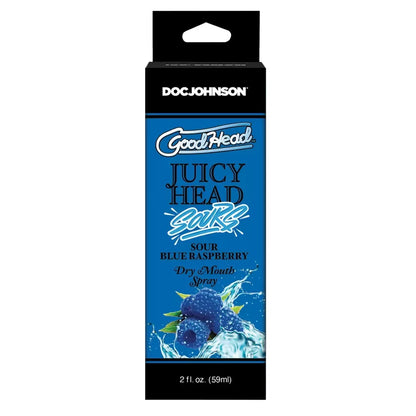 GoodHead Juicy Head burnos drėkinimo purškiklis, rūgščių mėlynių skonio, 60 ml, veganiškas