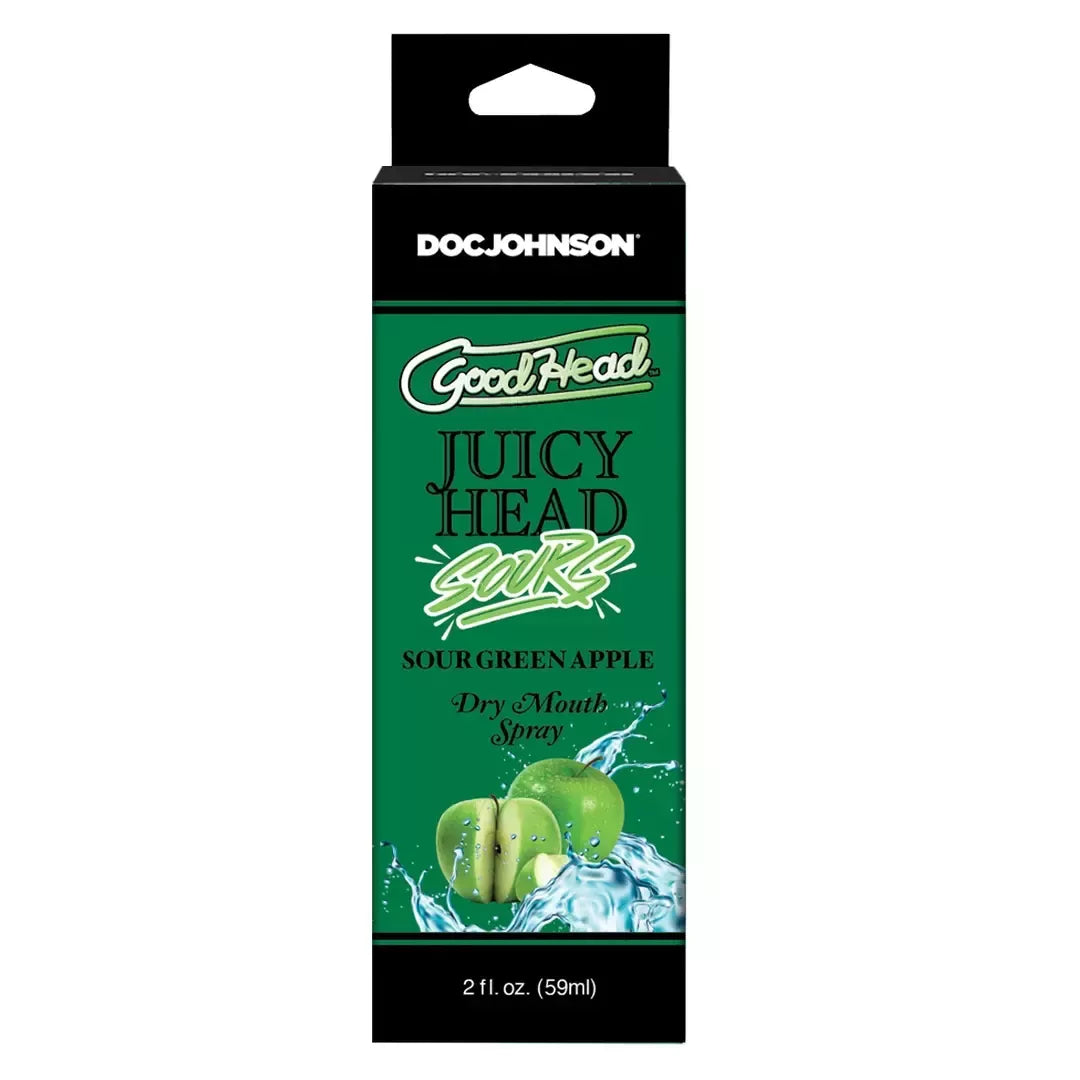 GoodHead Juicy Head burnos drėkinimo purškiklis, rūgščių žaliųjų obuolių skonio, 60 ml, veganiškas