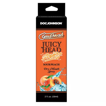 GoodHead Juicy Head drėkinamasis burnos purškiklis Sour Peach, 60 ml, veganiškas