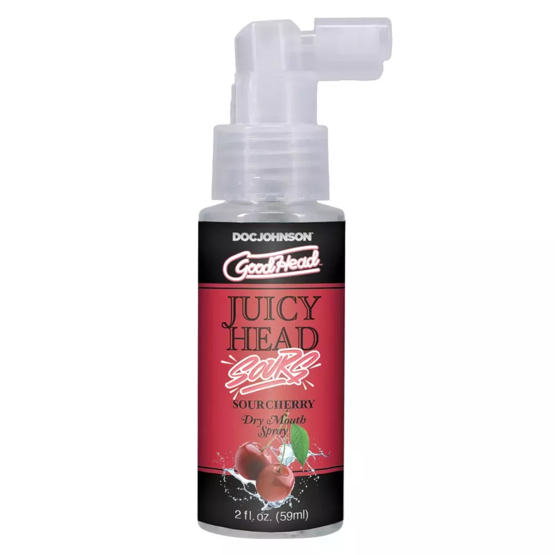 GoodHead Juicy Head Dry Mouth Spray rūgščių vyšnių skonio, 60 ml – gaivinamoji formulė