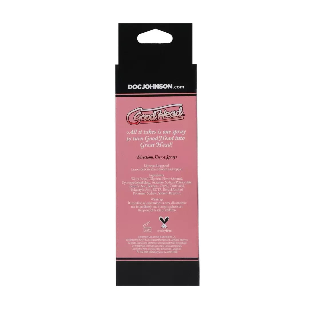 GoodHead Juicy Head rožinio limonado skonio sausos burnos purškiklis 59ml veganiška formulė