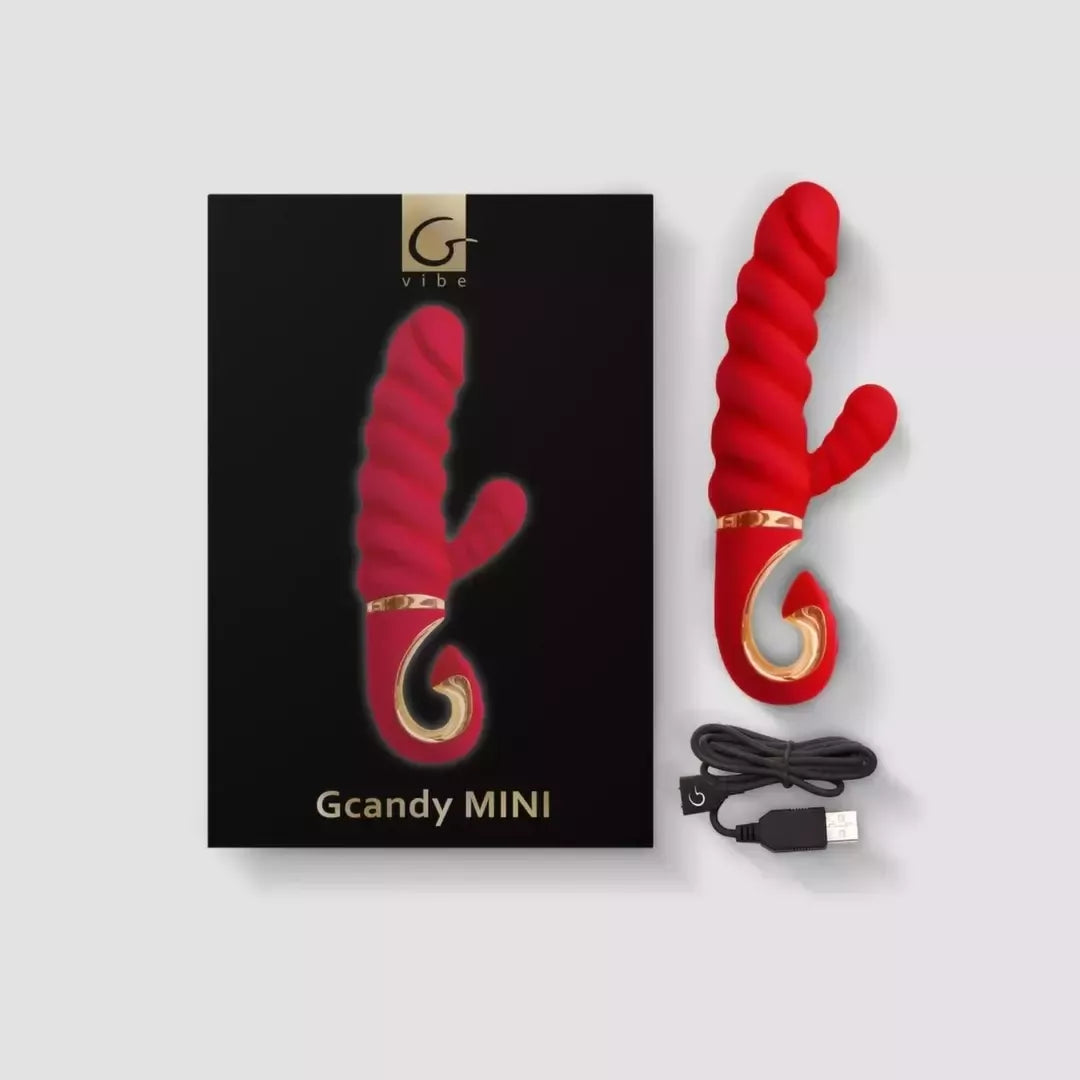 Gvibe Gcandy Mini Chili Coral – dvigubo variklio intymaus masažo prietaisas, 19 cm
